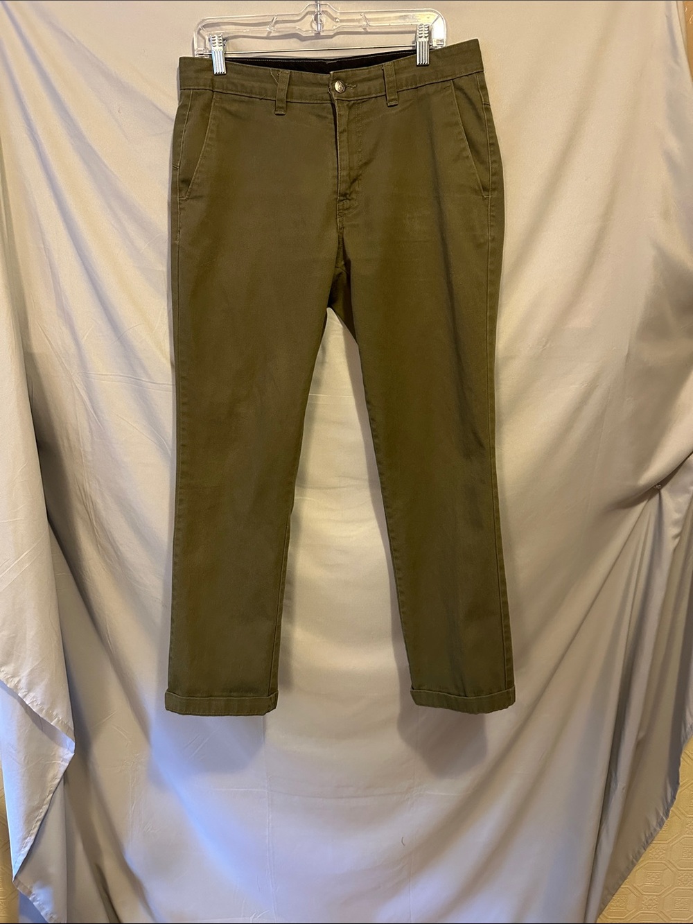 Volcom Olive Green Straight Fit Chinos